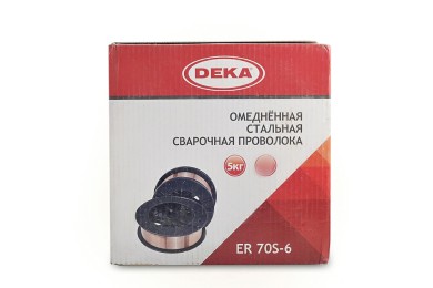 Проволока омедненная (DEKA) d 1.0 мм ER70S-6/Св-08Г2С (5 кг) фото №699479