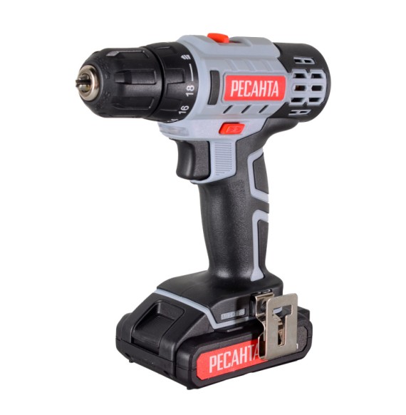 Дрель-шуруповерт аккумуляторная ДА-18-2ЛК Ресанта фото №3887056