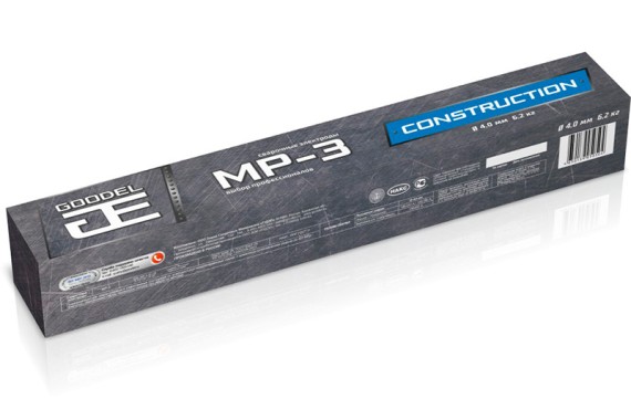 Электроды GOODEL МР-3 Construction d4.0х450мм (6,2кг) фото №3884181