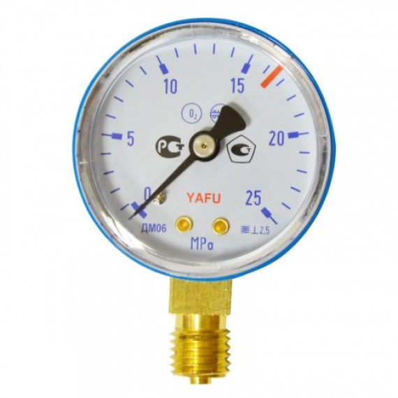 Манометр кислородный 25 МПа (250 кгс/см кв, кл.т. 2,5) фото №3880207