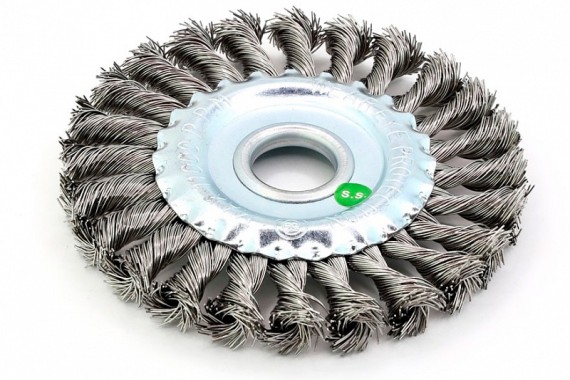 Щетка дисковая жгутовая 9-031 Д125*13*22,2 для УШМ, ворс  нерж сталь 0,50 FW-DSS4 ОСБОРН фото №3885191