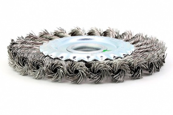 Щетка дисковая жгутовая 9-031 Д125*13*22,2 для УШМ, ворс  нерж сталь 0,50 FW-DSS4 ОСБОРН фото №3885193