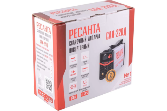 Аппарат сварочный инверторный САИ 220Д Ресанта фото №4359571