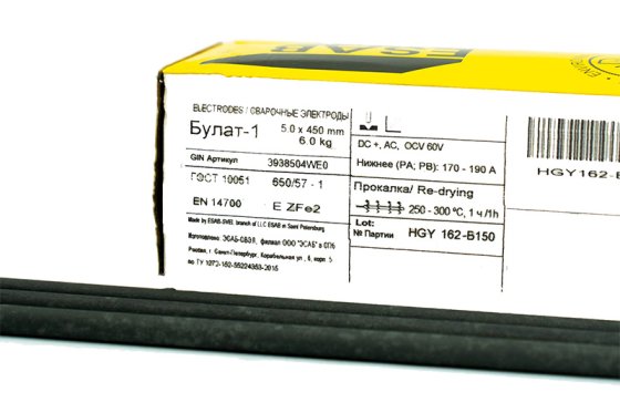 Электроды ESAB Булат-1 d 5,0х450 мм (6,0 кг) фото №4365088