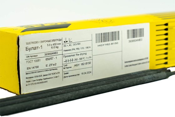 Электроды ESAB Булат-1 d 5,0х450 мм (6,0 кг) фото №4365089