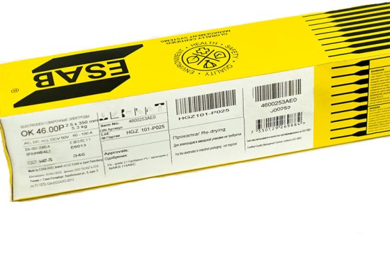 Электроды ОК 46.00Р d 2.5х350 мм ESAB (5.3 кг) фото №4369981