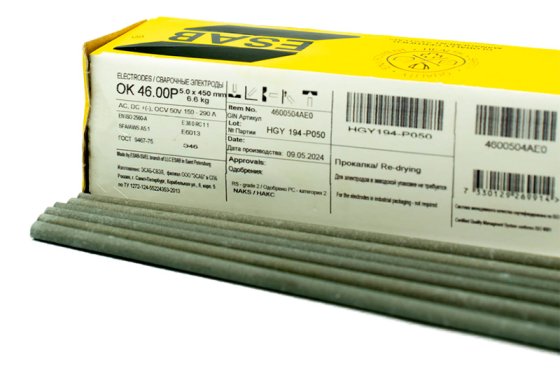 Электроды ОК 46.00Р d 5.0х450 мм ESAB (6.6 кг) фото №4362636
