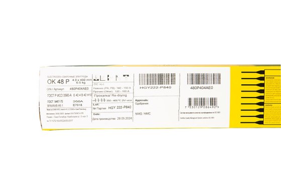 Электроды ОК 48Р d 4.0 мм ESAB (6 кг) фото №4367012