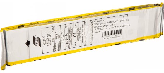 Электроды ОК 61.30 d 2.0 мм ESAB (0.6 кг) VP фото №4367300