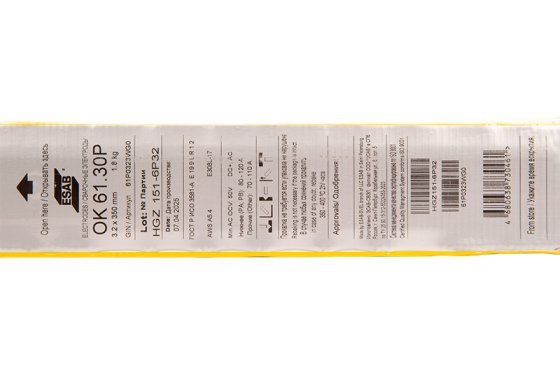 Электроды ОК 61.30Р d 3.2х350мм ESAB (1.8 кг) VP фото №4361568