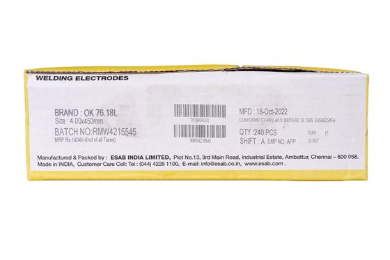Электроды OK 76.18L d 4.00x450мм VP ESAB (4 кг) фото №4359355