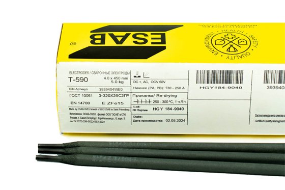 Электроды Т-590 d 4.0х450 мм ESAB (5 кг) фото №4363561