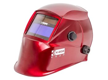 Маска сварочная КЕДР (в разбор.виде) "К-202 PRIME", красная фото №4369076