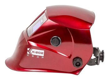 Маска сварочная КЕДР (в разбор.виде) "К-202 PRIME", красная фото №4369077