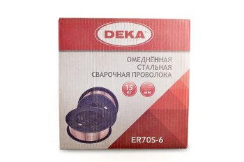 Проволока омедненная (DEKA) d 1.0 мм ER70S-6/Св-08Г2С / D300 (15 кг) фото №4367776