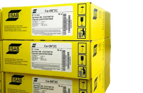 Проволока омедненная (ESAB) d 1.0 мм Св-08Г2С (18 кг) фото №4368313