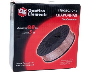 Проволока омедненная (QUATTRO ELEMENTI) d 0.8 мм (5 кг) фото №4369126