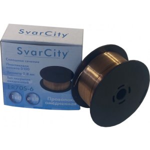 Проволока омедненная (SvarCity) d 0.8 мм ER70S-6 (1кг)