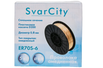 Проволока омедненная (SvarCity) d 1.0 мм ER70S-6 (5 кг) фото №4365131
