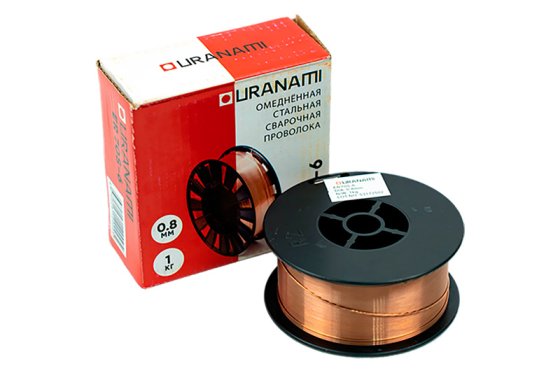 Проволока омедненная URANAMI d 0.8 мм ER70S-6 (1 кг) фото №4361600