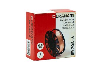 Проволока омедненная URANAMI d 0.8 мм ER70S-6 (1 кг) фото №4361602