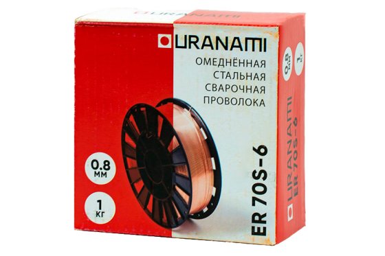 Проволока омедненная URANAMI d 0.8 мм ER70S-6 (1 кг) фото №4361603