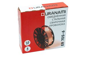 Проволока омедненная URANAMI d 1.0 мм ER70S-6 (5 кг)