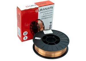 Проволока омедненная URANAMI d 1.0 мм ER70S-6 (5 кг)