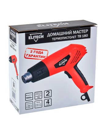 Термопистолет TB180 (ELITECH) (1800вт,350/550°С, 4нас) фото №4369416