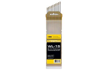 Вольфрамовый электрод WL-15 d 2.4 мм (L=175 мм) золото (20шт/уп) КЕДР фото №4366137
