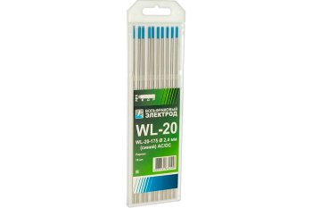 Вольфрамовый электрод WL-20 d 2.4 мм (L=175 мм) голубой (20шт/уп) КЕДР фото №4368113