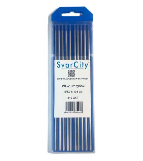 Вольфрамовый электрод WL-20 d 3.0 мм (L=175 мм) голубой (10шт/уп) SvarCity фото №4361523