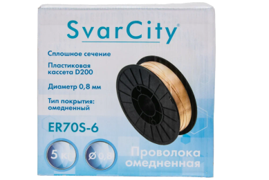 Проволока омедненная (SvarCity) d 1.0 мм ER70S-6 (5 кг) фото №701459
