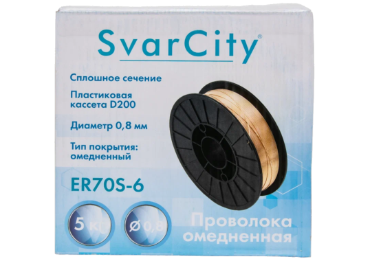 Проволока омедненная (SvarCity) d 1.0 мм ER70S-6 (5 кг) фото №242745