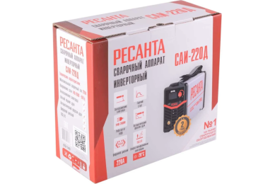 Аппарат сварочный инверторный САИ 220Д Ресанта фото №4079369