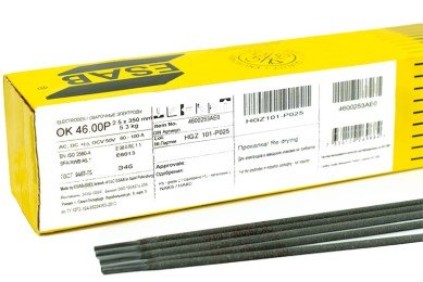 Электроды ОК 46.00Р d 2.5х350 мм ESAB (5.3 кг) фото №3880130