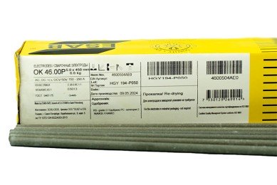 Электроды ОК 46.00Р d 5.0х450 мм ESAB (6.6 кг) фото №3882460