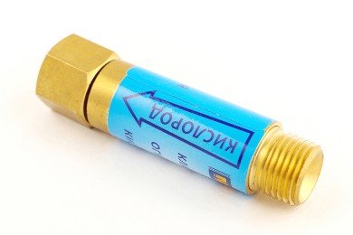 Клапан обратный КОК / кислород / на резак / М16х1,5 - М16х1,5 фото №3887864