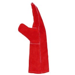 Краги спилковые пятипалые (1401) с подкладкой огноуп.швы красные "РосМарка" (Разм.10,5) /ЧЗ фото №3883149