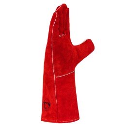 Краги спилковые пятипалые (1401) с подкладкой огноуп.швы красные "РосМарка" (Разм.10,5) /ЧЗ фото №3883150