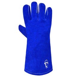 Краги спилковые пятипалые (1408) с подкладкой огнеуп.швы синие "РосМарка" (Разм.10,5) /ЧЗ фото №3882029