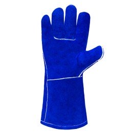 Краги спилковые пятипалые (1408) с подкладкой огнеуп.швы синие "РосМарка" (Разм.10,5) /ЧЗ фото №3882030