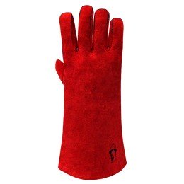 Краги спилковые пятипалые (1470) с подкладкой красные "РосМарка" (Разм.10,5) /ЧЗ фото №3882024