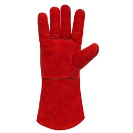 Краги спилковые пятипалые (1470) с подкладкой красные "РосМарка" (Разм.10,5) /ЧЗ фото №3882025