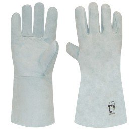 Краги спилковые пятипалые (1471) без подкладки серые "РосМарка" (Разм. 10,5) /ЧЗ фото №3883156