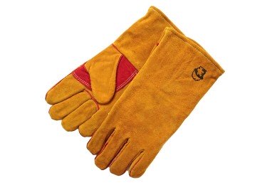 Краги спилковые пятипалые (1476) "Русский лев" с подкладкой желтый/красный "РосМарка"(Разм.10,5) /ЧЗ фото №3883162