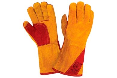 Краги спилковые пятипалые KPC с подкладкой флис, 2Hands (Siberia) 10.5 р-р фото №3882860