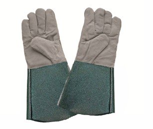 Краги спилковые пятипалые с кирзовой манжетой фото №3883259