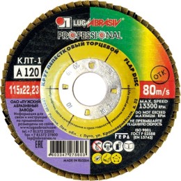 Круг лепестковый торцевой 115х22 / А120 фото №3887682