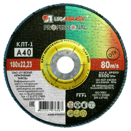 Круг лепестковый торцевой 180х22 / А40 фото №3886370